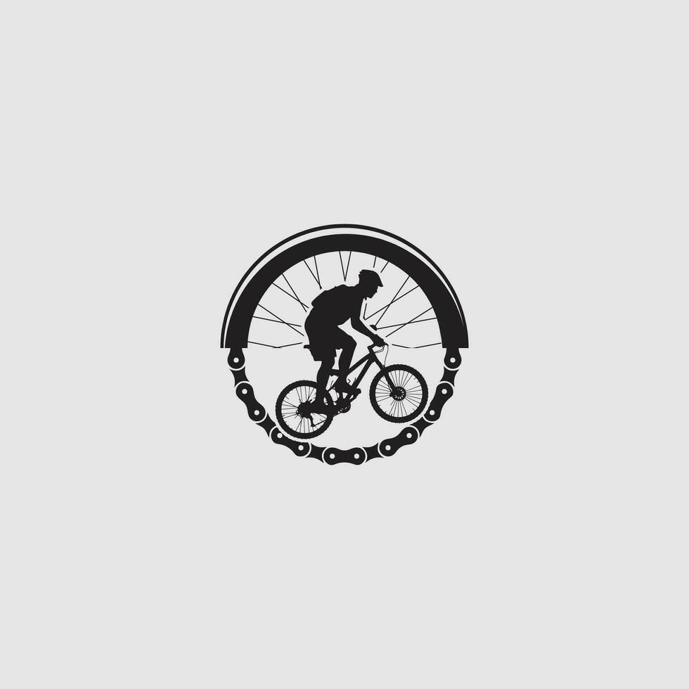 logotipo de bicicleta de montaña vector