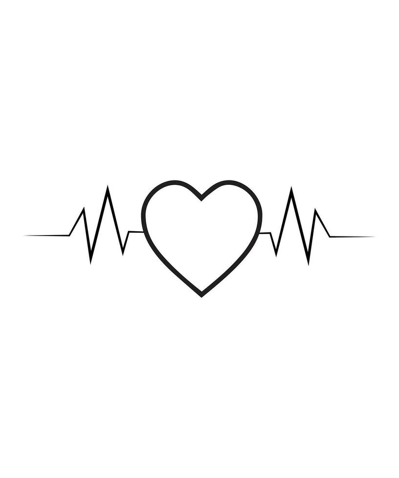 Heart Shape Vector Silhouette