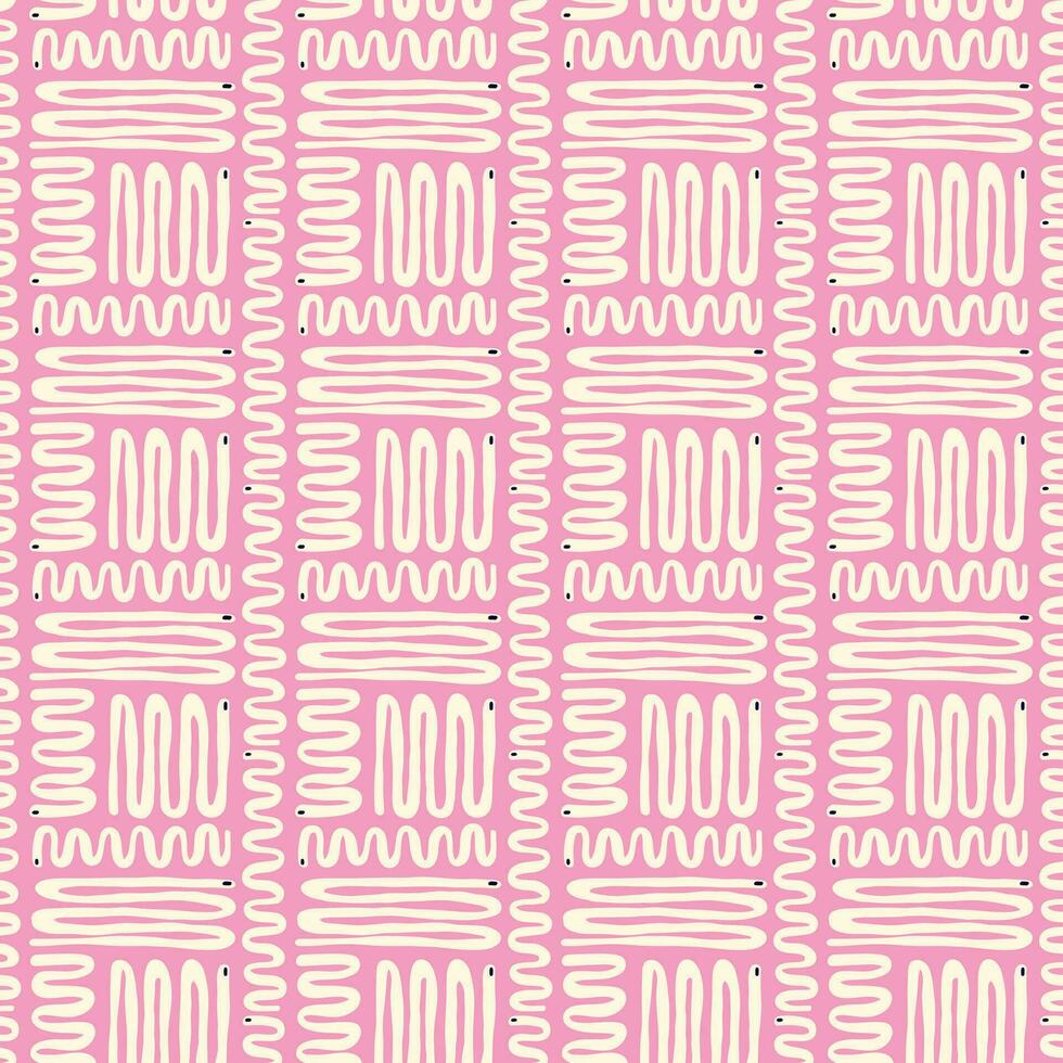 Snakes seamless pattern vector