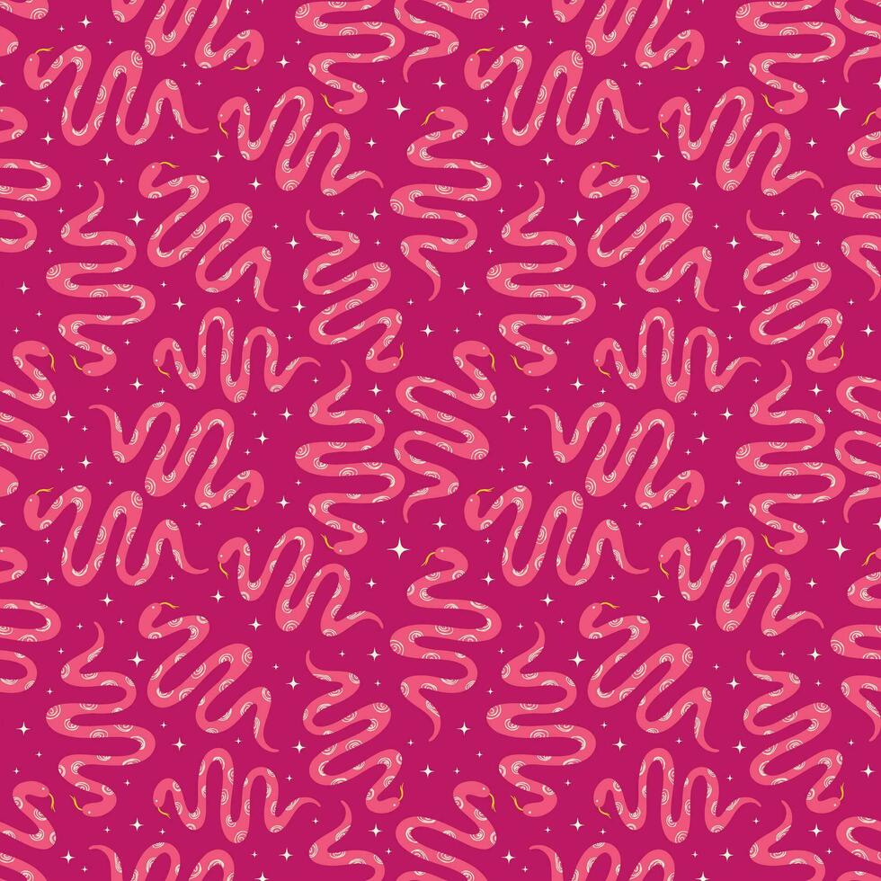 Snakes seamless pattern vector