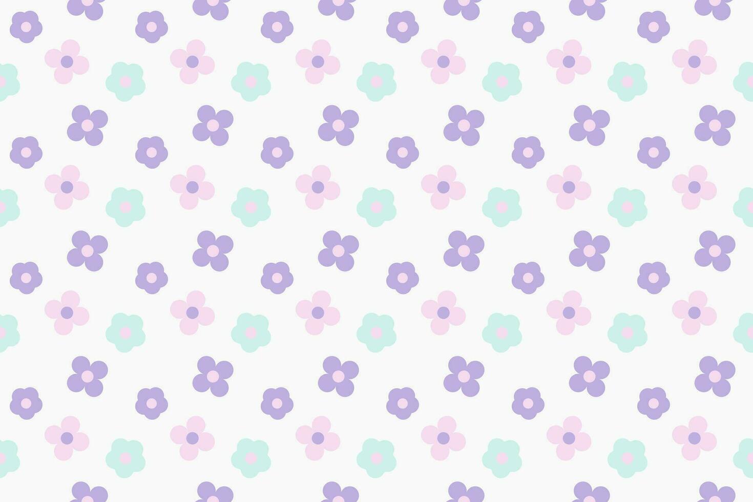 cute star flower with geometric shape seamless pattern background vector