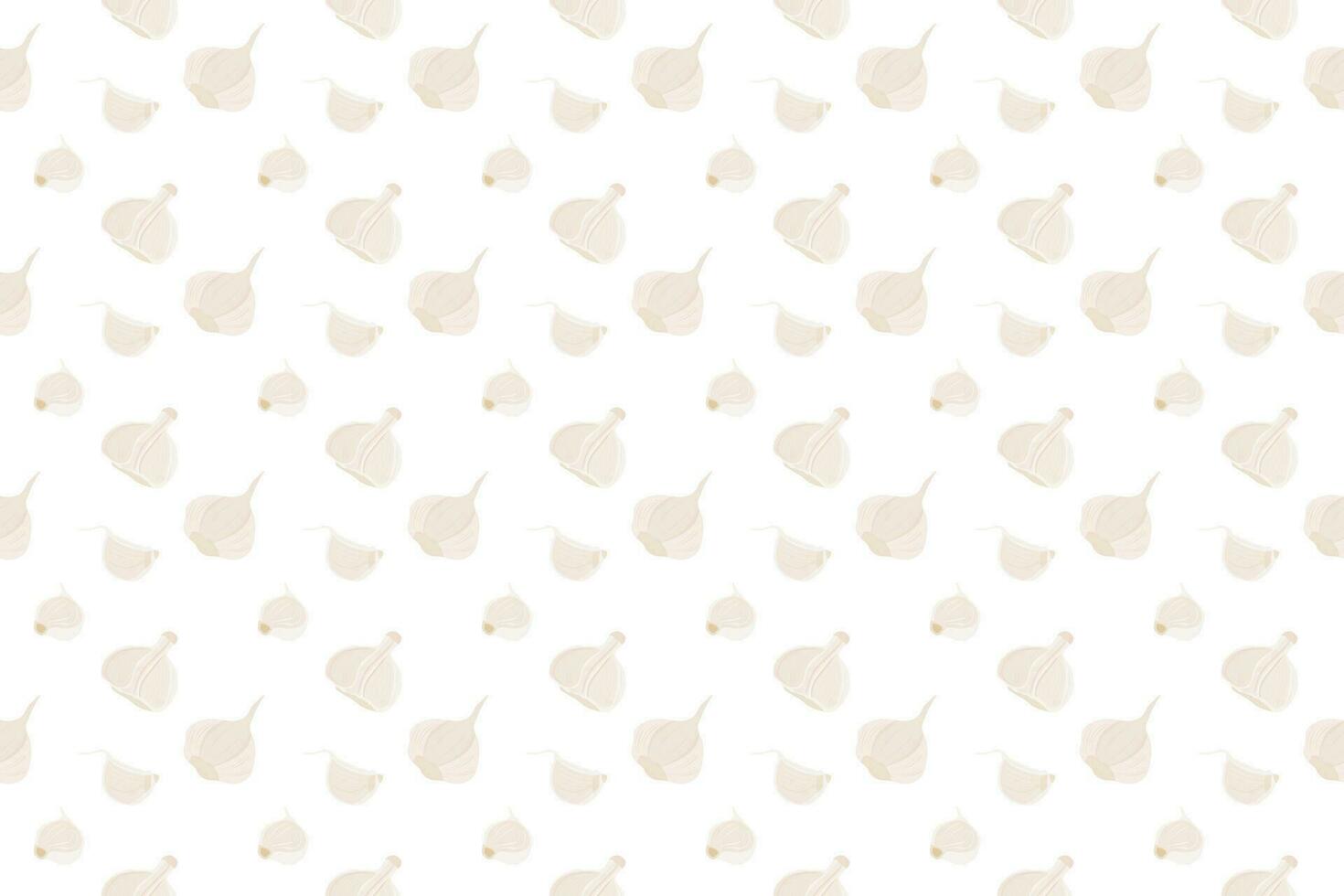 garlic herb vector seamless pattern background