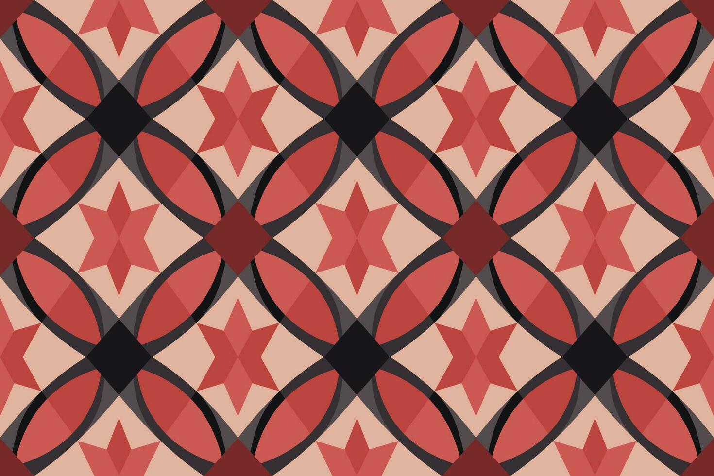 Modern geometric shapes patterns, seamless vector illustration. Pattern designs with modern geometric shapes can be printed as a background image or used for rugs, carpets, or textile fabric.