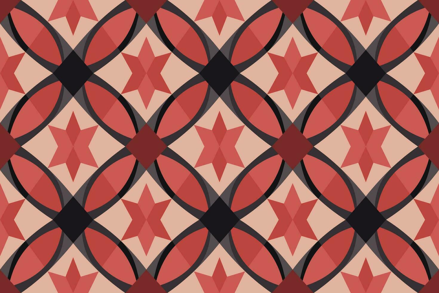 Modern geometric shapes patterns, seamless vector illustration. Pattern designs with modern geometric shapes can be printed as a background image or used for rugs, carpets, or textile fabric.