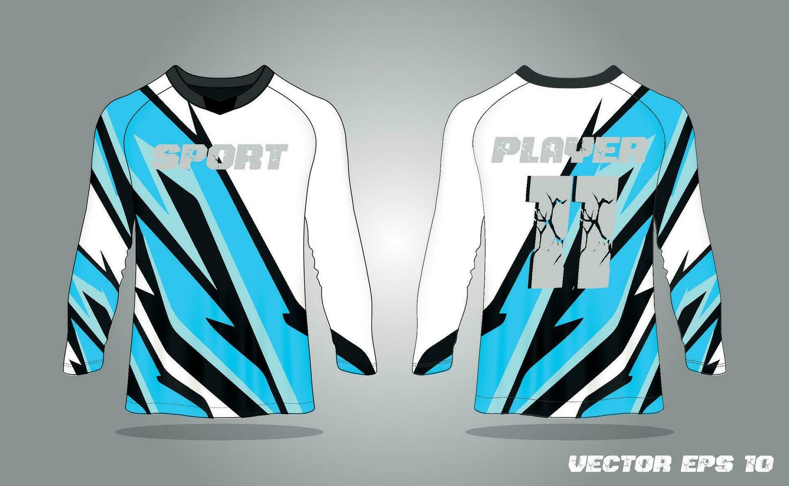 resumen texturizado Deportes jersey diseño camiseta para carreras, fútbol, juego de azar, motocross, ciclismo. Bosquejo vector diseño modelo.