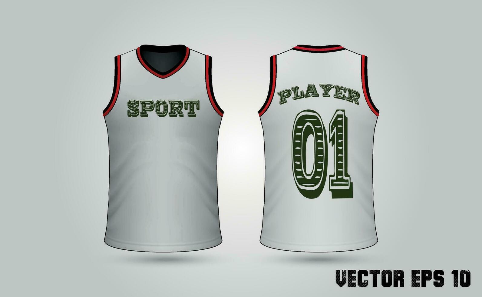 vector plain basketball uniform t-shirt