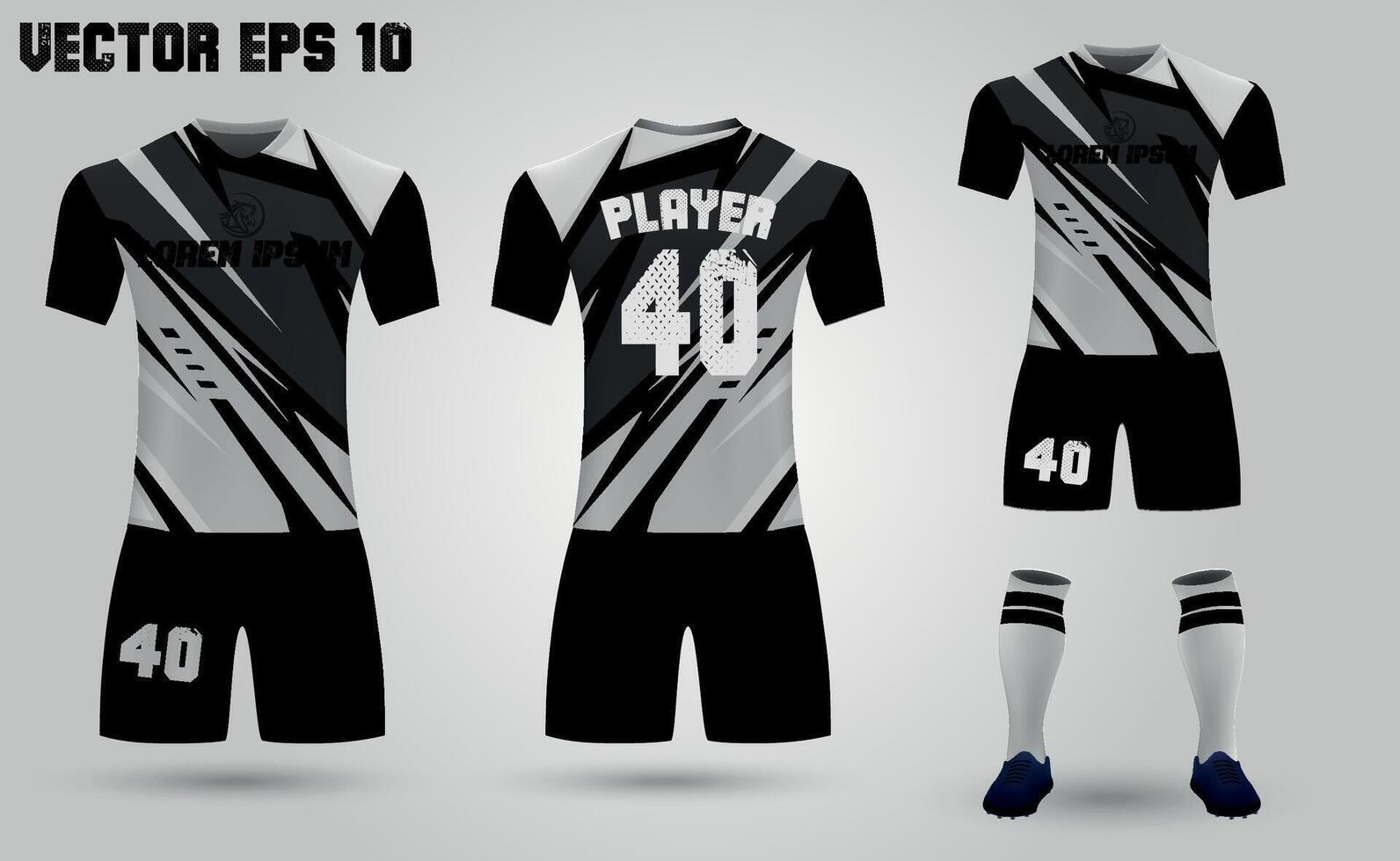 camiseta deporte diseño plantilla, fútbol jersey Bosquejo para fútbol americano club. uniforme frente y espalda vector