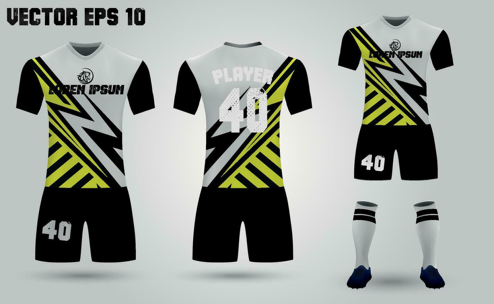 t-shirt sport design template, Soccer jersey mockup for football club. uniform front and back vector
