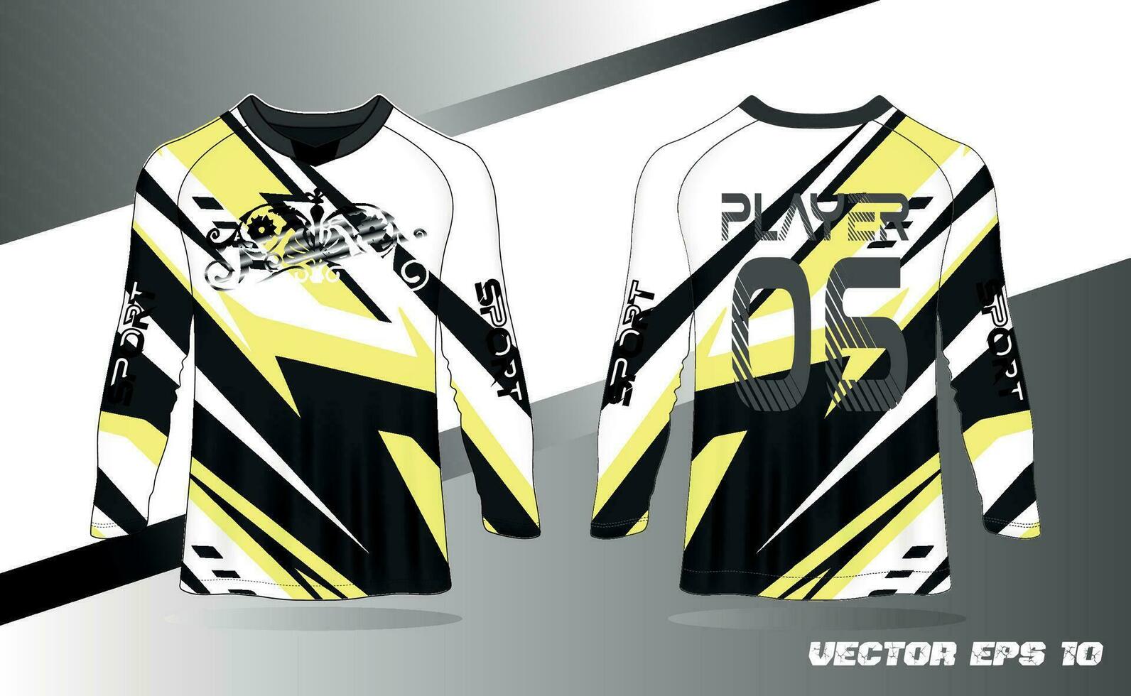 resumen texturizado Deportes jersey diseño camiseta para carreras, fútbol, juego de azar, motocross, ciclismo. Bosquejo vector diseño modelo.