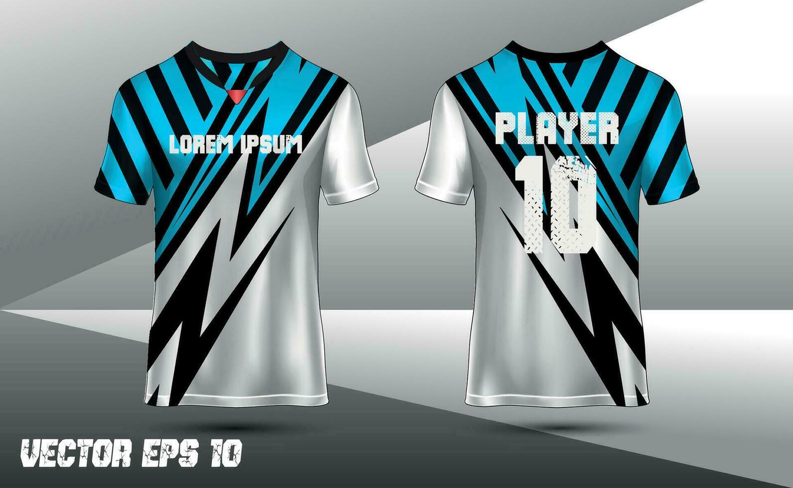 resumen texturizado Deportes jersey diseño camiseta para carreras, fútbol, juego de azar, motocross, ciclismo. Bosquejo vector diseño modelo.