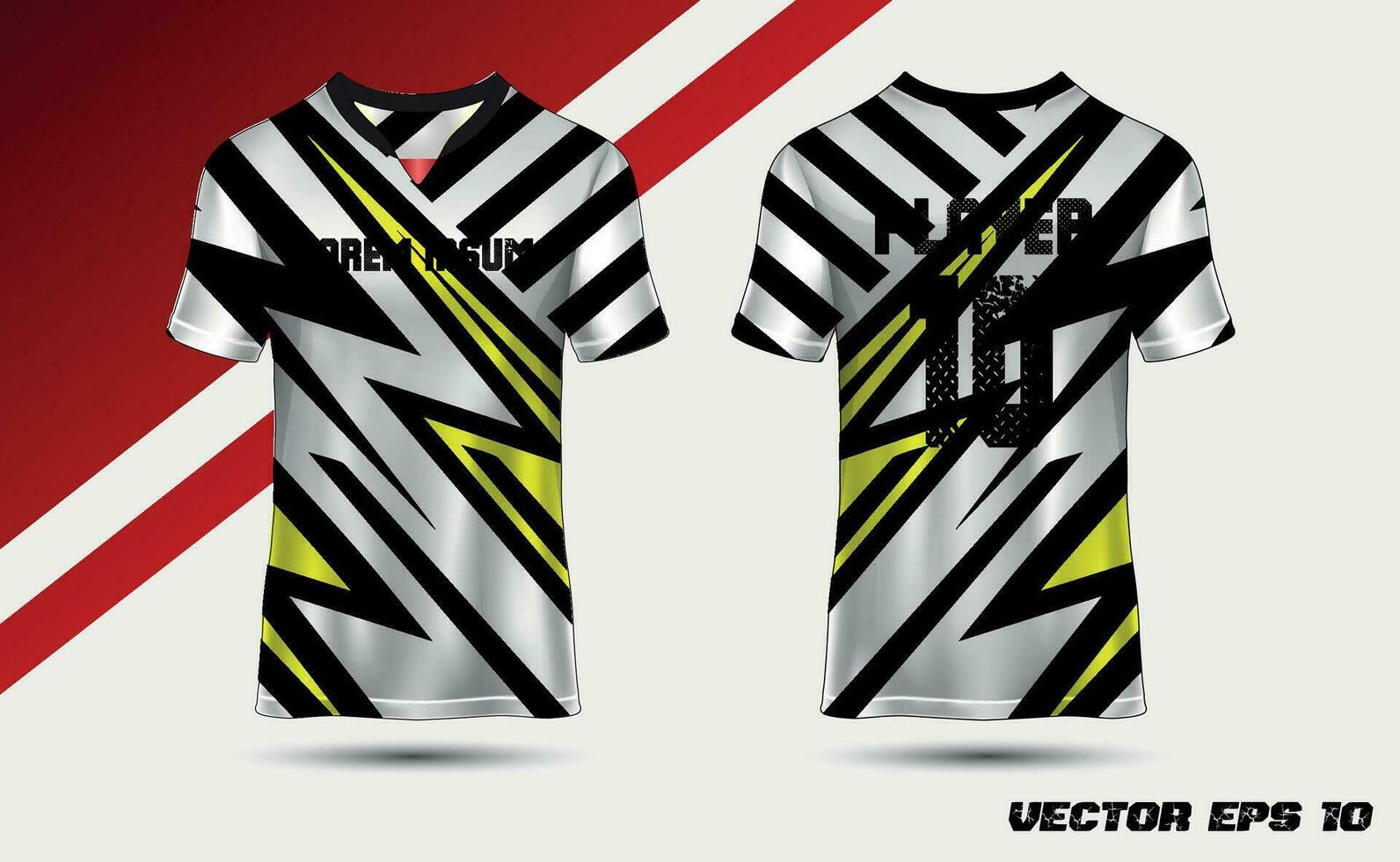 resumen texturizado Deportes jersey diseño camiseta para carreras, fútbol, juego de azar, motocross, ciclismo. Bosquejo vector diseño modelo.