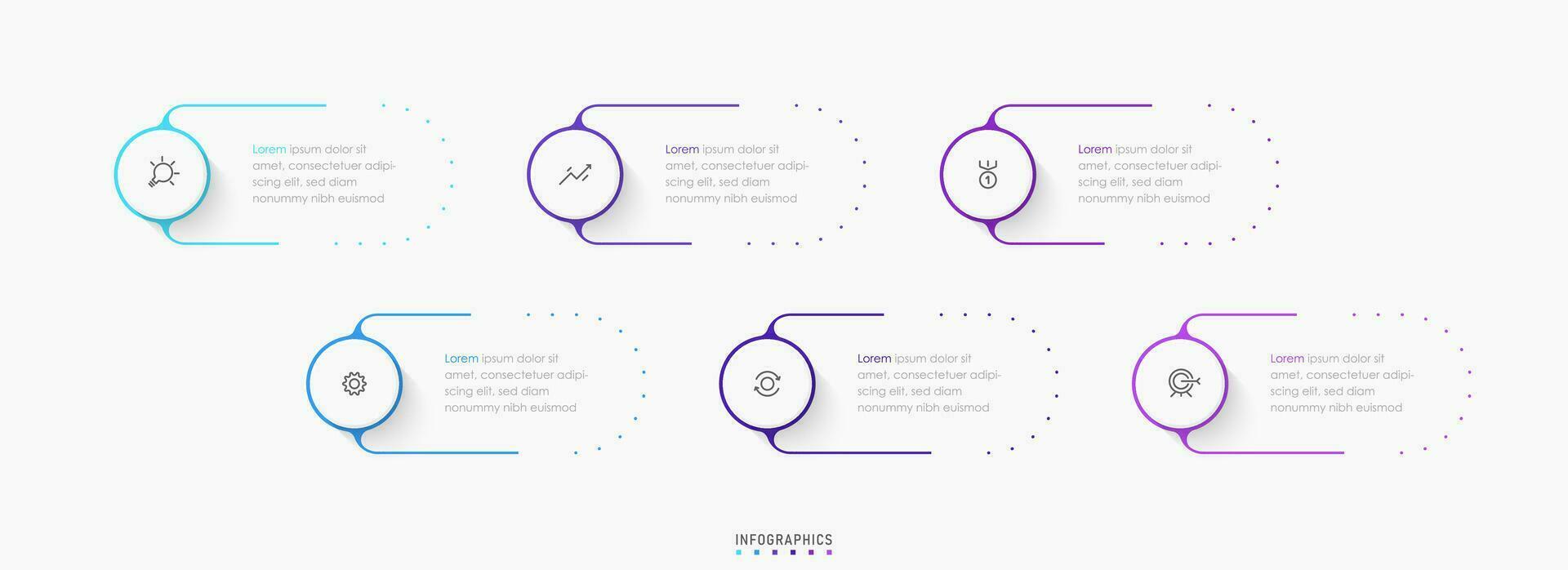 Vector Infographic label design template with icons and 6 options or steps. Can be used for process diagram, presentations, workflow layout, banner, flow chart, info graph.