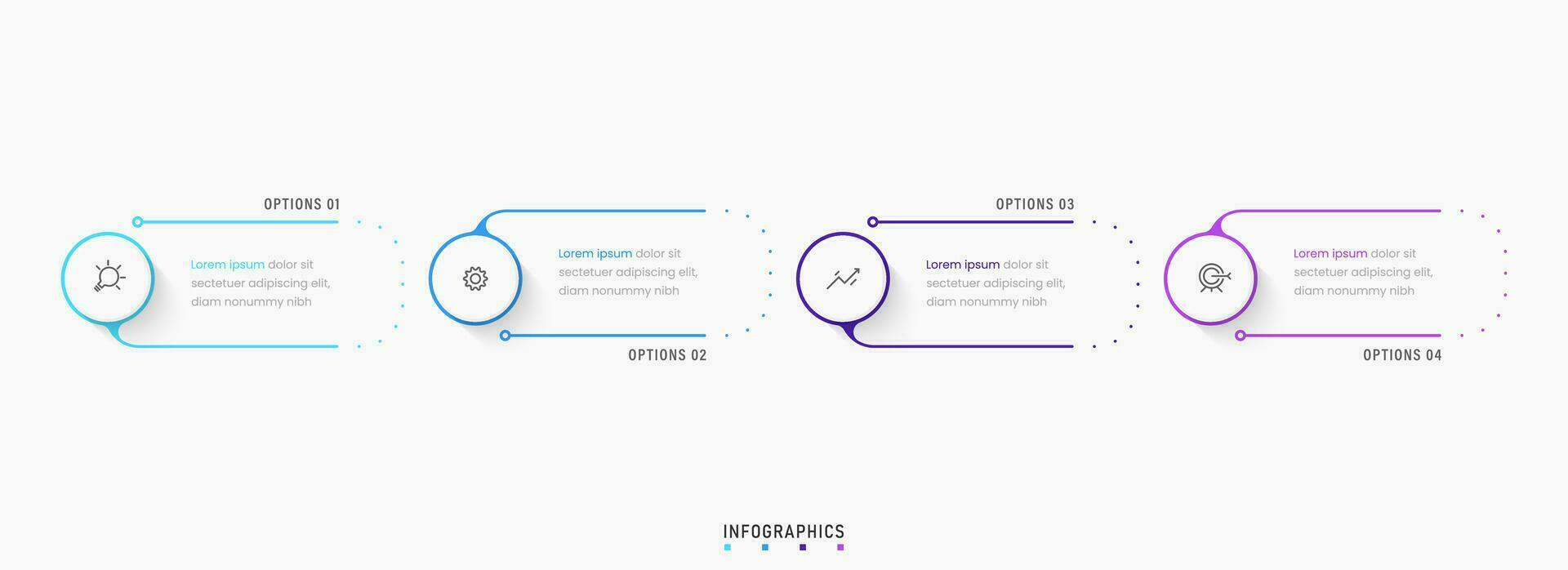 Vector Infographic label design template with icons and 4 options or steps. Can be used for process diagram, presentations, workflow layout, banner, flow chart, info graph.