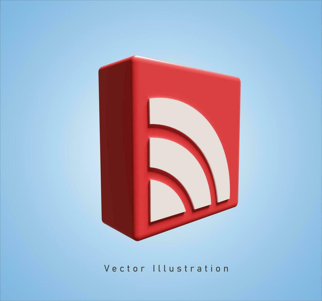 wifi cube in 3d vector illustration