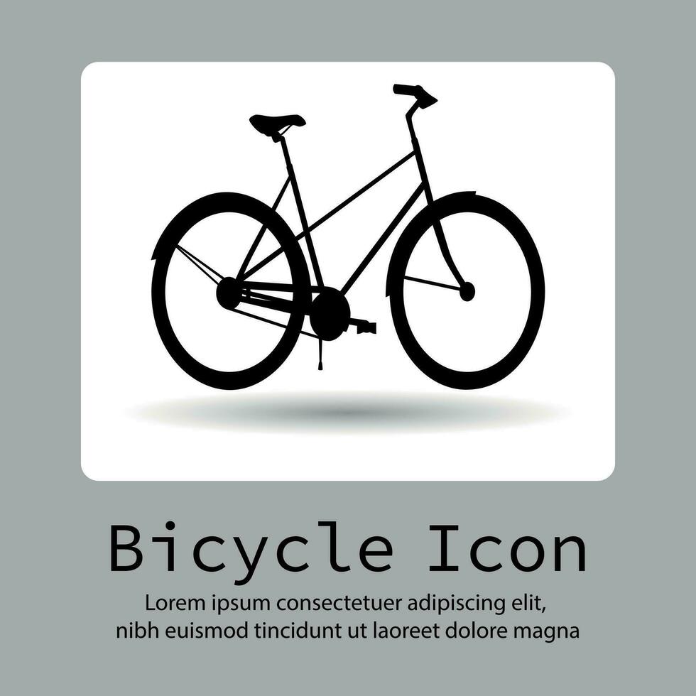 Bike icon, Bicycle icon, Bycicle logo, Bicycle vector silhouette on a flat button vector.