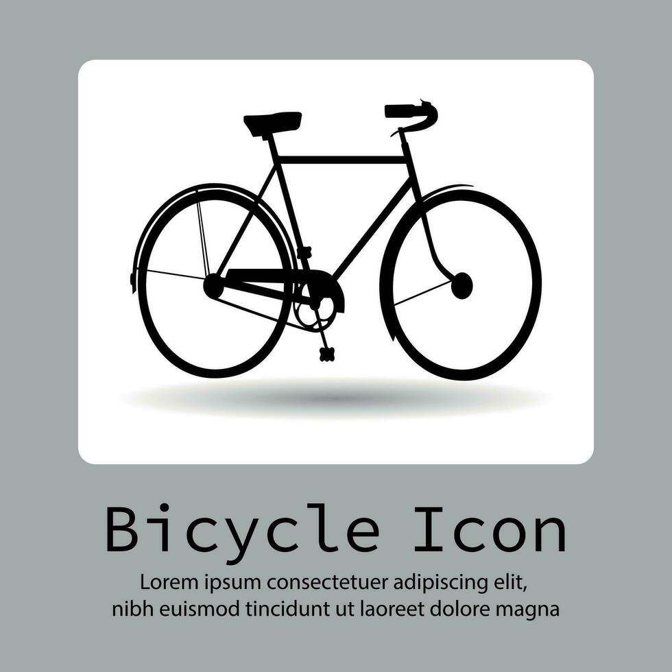 Bike icon, Bicycle icon, Bycicle logo, Bicycle vector silhouette on a flat button vector.