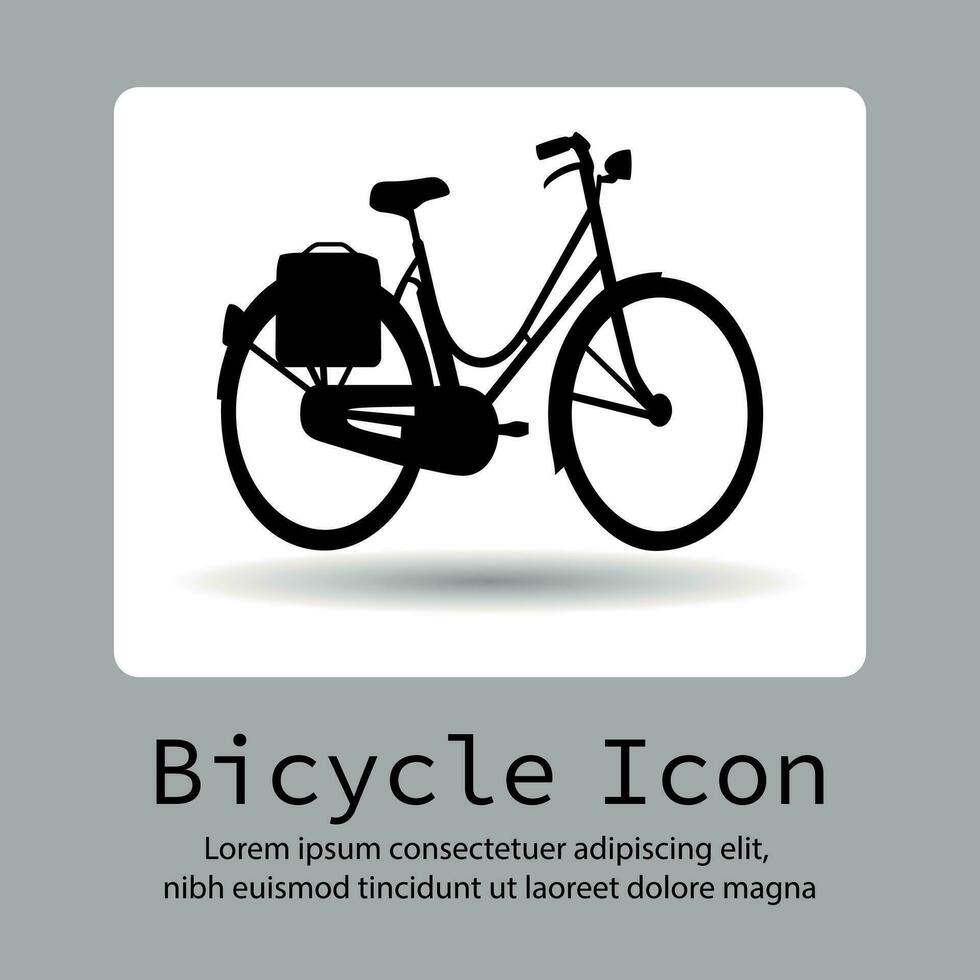 Bike icon, Bicycle icon, Bycicle logo, Bicycle vector silhouette on a flat button vector.