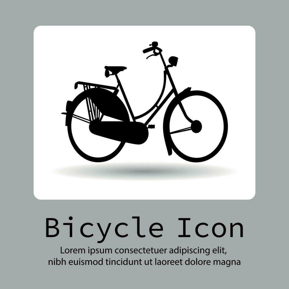 Bike icon, Bicycle icon, Bycicle logo, Bicycle vector silhouette on a flat button vector.