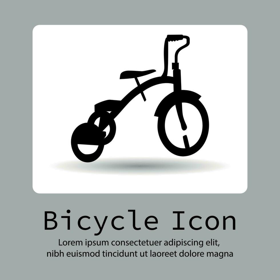 Bike icon, Bicycle icon, Bycicle logo, Bicycle vector silhouette on a flat button vector.