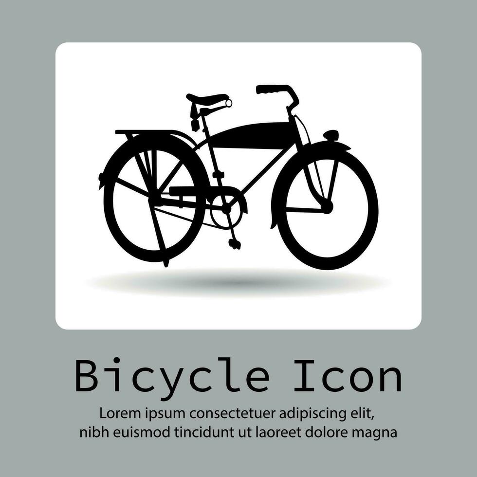 Bike icon, Bicycle icon, Bycicle logo, Bicycle vector silhouette on a flat button vector.