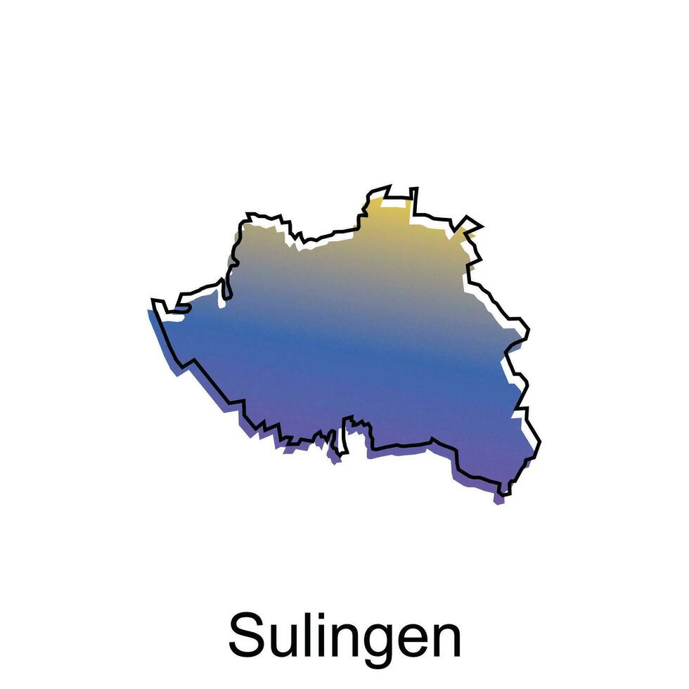 High detailed vector map of Sulingen modern outline, Logo Vector Design. Abstract, designs concept, logo, logotype element for template.