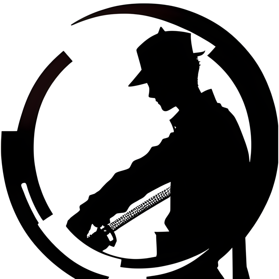 Hard Working Man Silhouette Ai Generative png