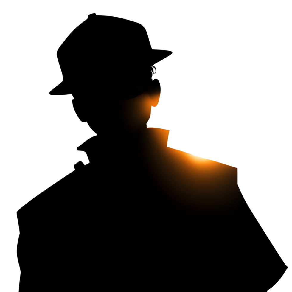 Hard Working Man Silhouette Ai Generative png