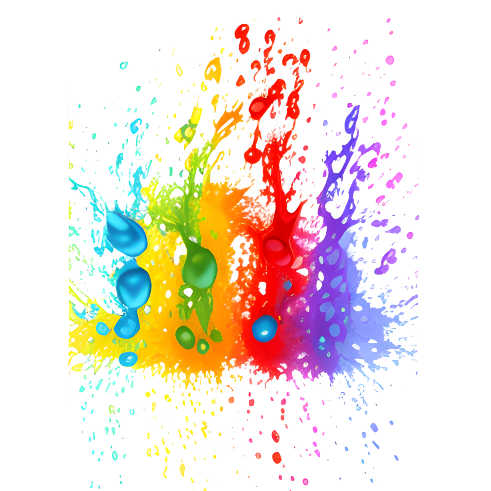 coloré éclaboussures transparent ai génératif Contexte 27973549 PNG