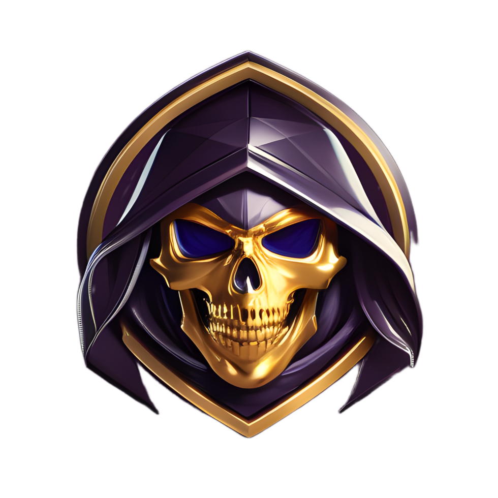 Oni Skull Hoodie Logo Transparent background illustration ai generative png