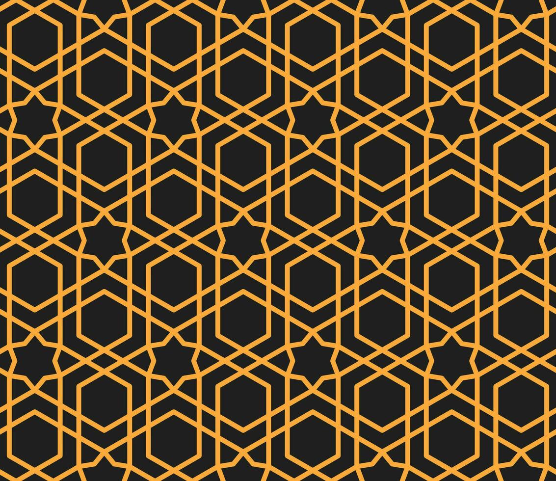 Mashrabiya arabesque pattern, seamless background vector