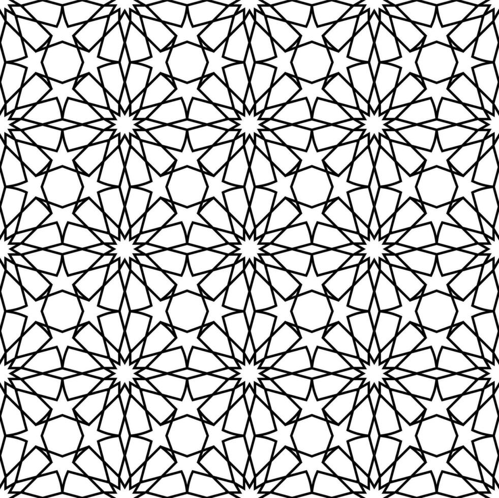 Mashrabiya arabesque arabic seamless pattern vector