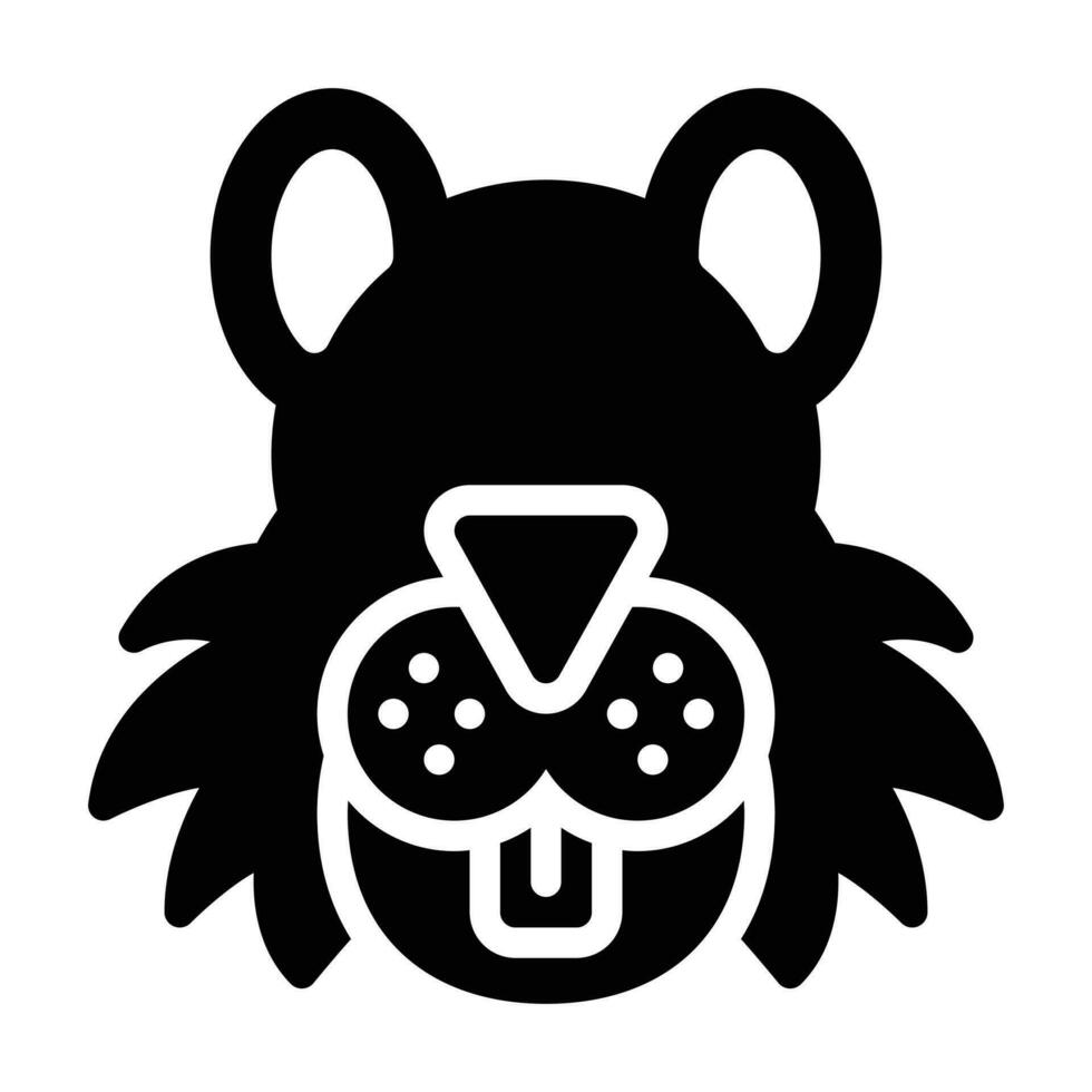 Beaver Glyph Icon vector