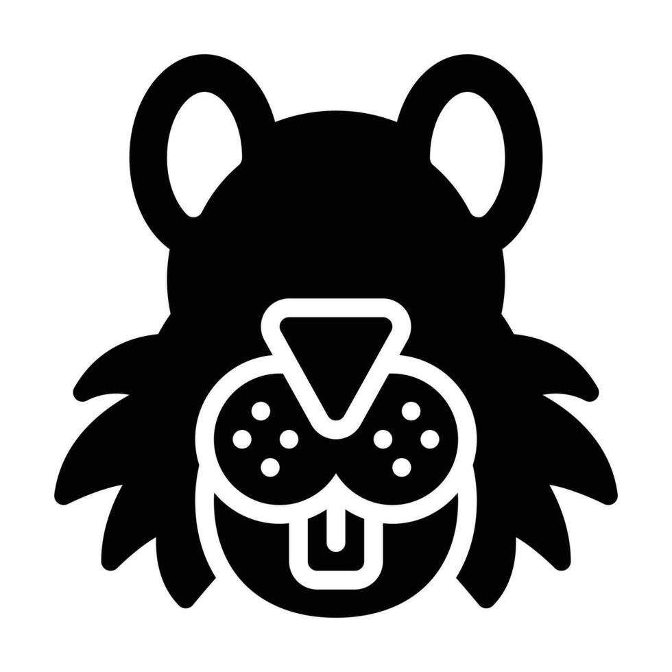 Beaver Glyph Icon vector