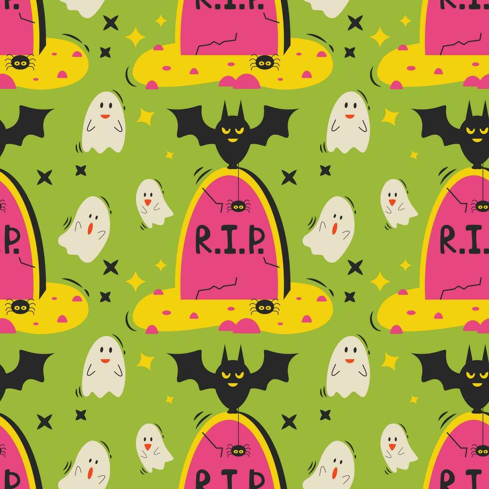 Halloween vector pattern. Endless texture can be used for wallpaper, fill pattern, background.