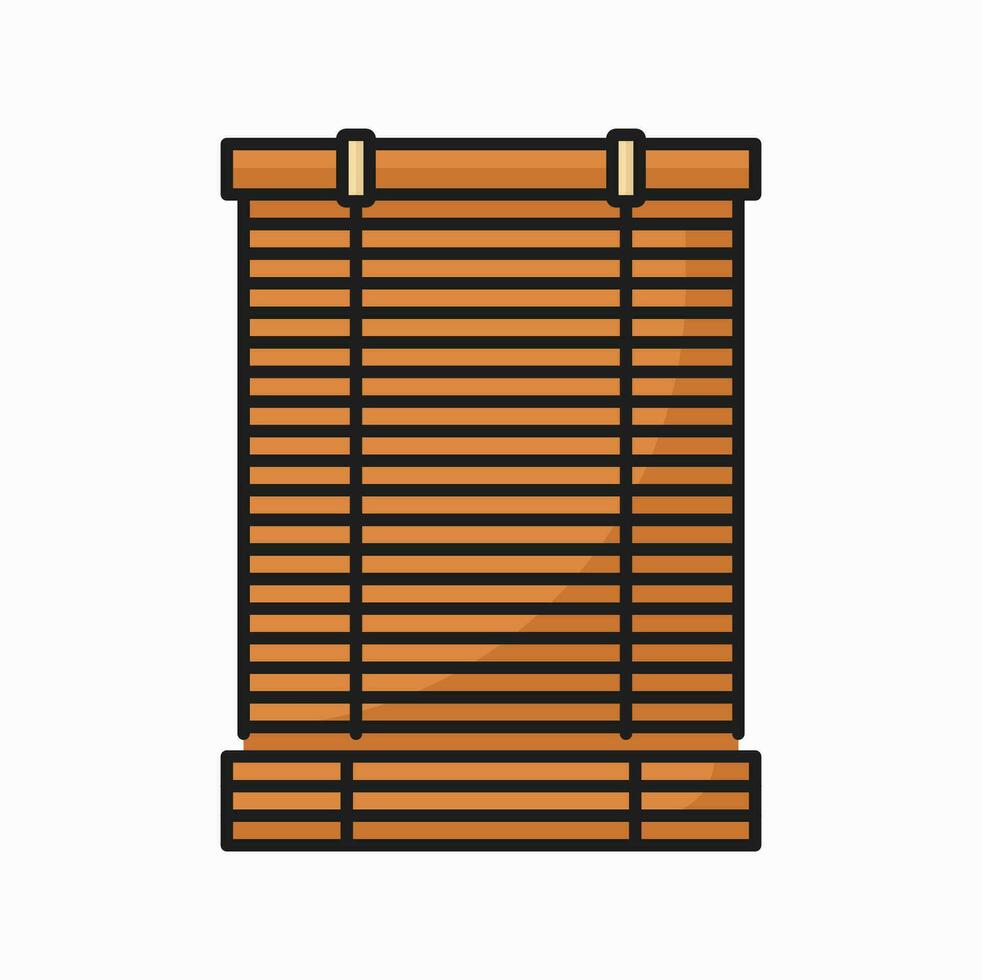 Blind windows curtains shades, horizontal jalousie vector
