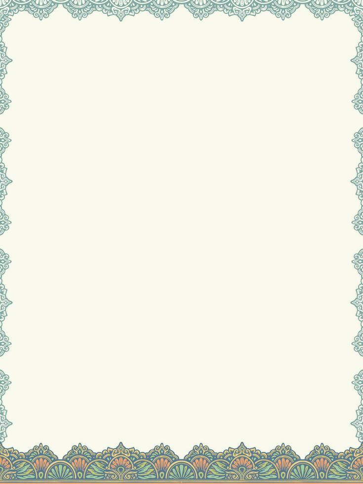 a frame of a traditional vintage flower mandala pattern background vector