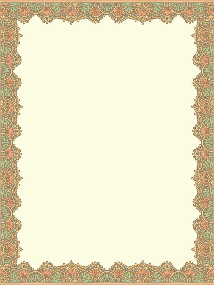 an ornate frame traditional vintage mandala pattern template background vector