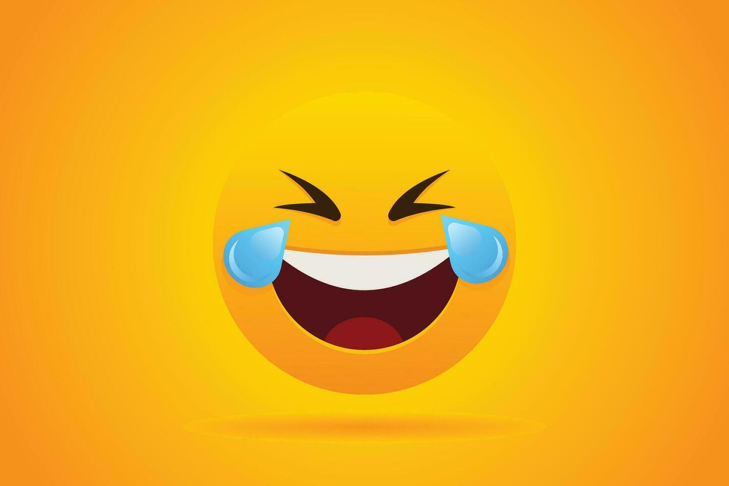 Free vectors realistic 3d laughing emoji