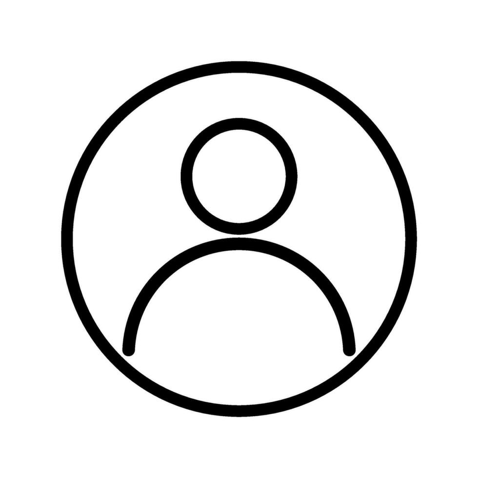 User line icon on the circle flat style symbol. vector