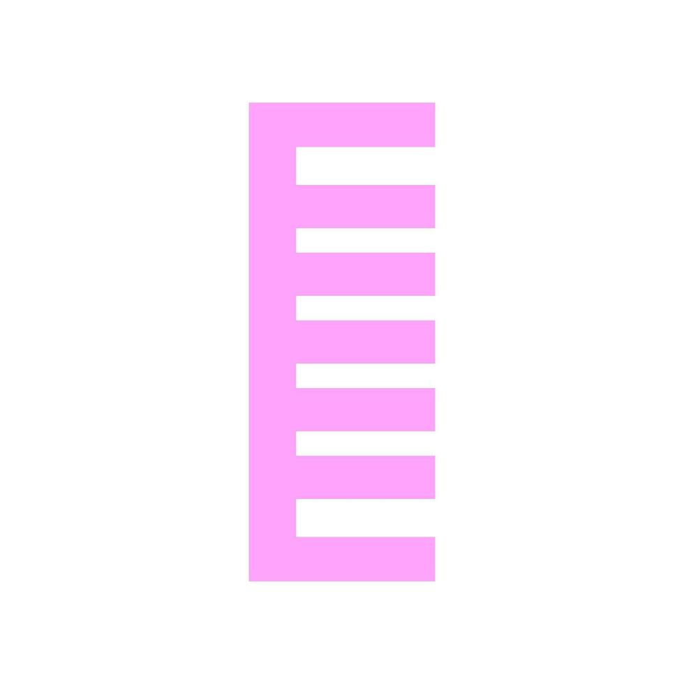 Pink Comb Flat Isolated Icon. Suitable for infographics, books, banners and other designs vector