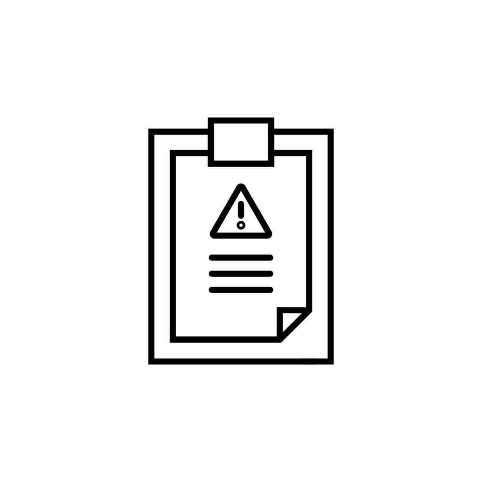 Warning in Agreement Simple Minimalistic Outline Icon. Suitable for books, stores, shops. Editable stroke in minimalistic outline style. Symbol for design vector