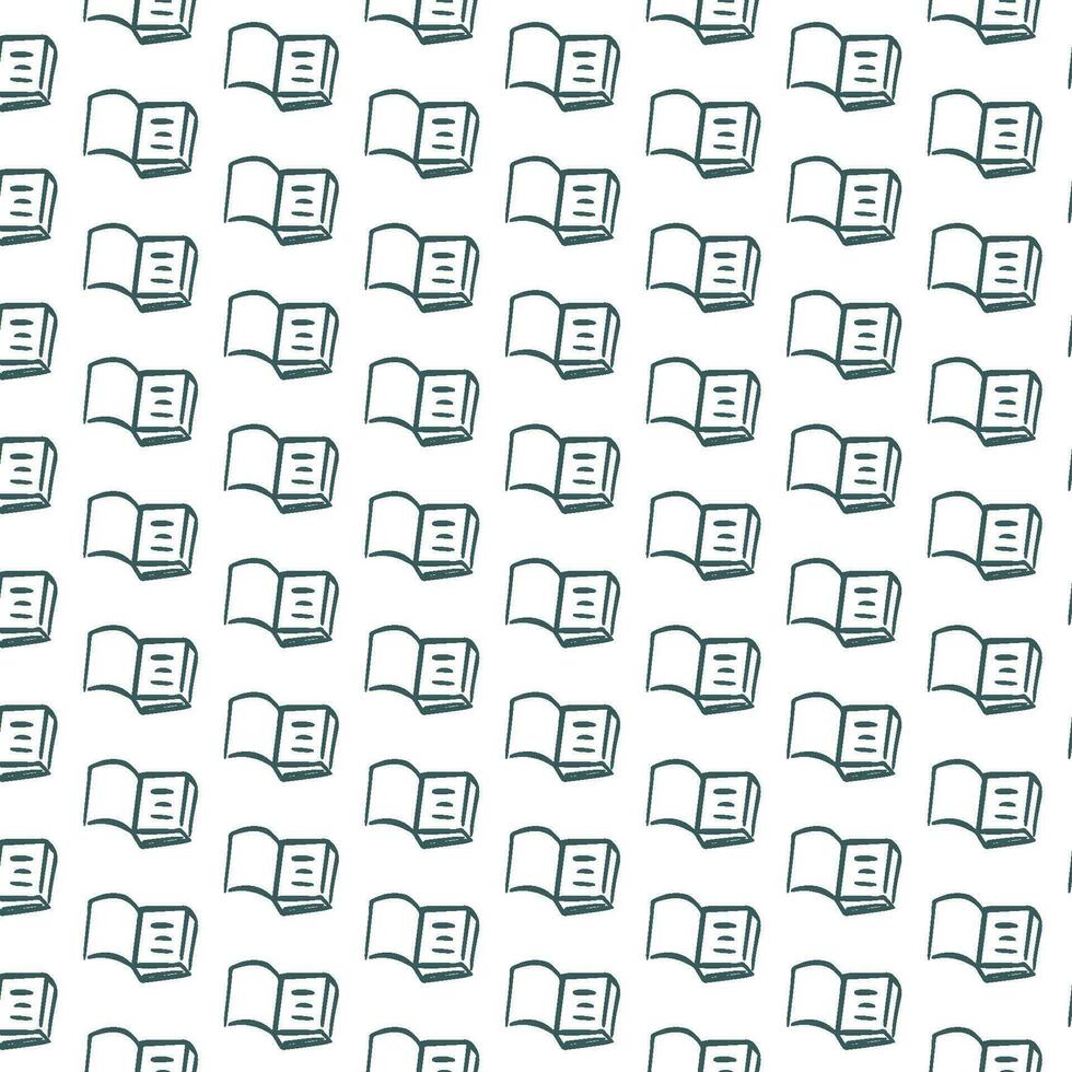 Book doodle pattern. Seamless hand drawn vector background. Reading and education concept. Best using for school, textile, fabric, wallpaper