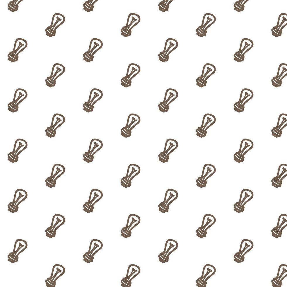Doodle light bulb seamless pattern. Hand drawn lamp vector background vector illustration. Idea lightbulb sign symbol pattern