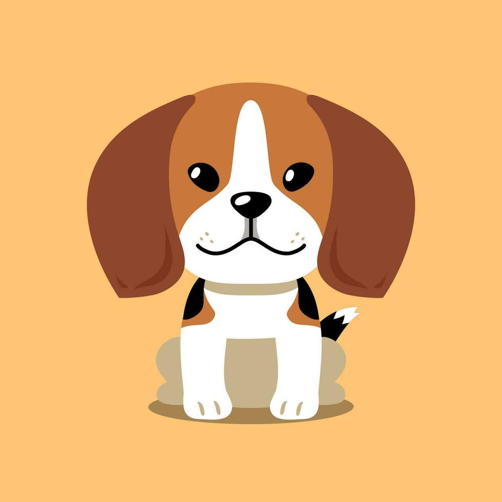 Cartoon a cute beagle dog vector