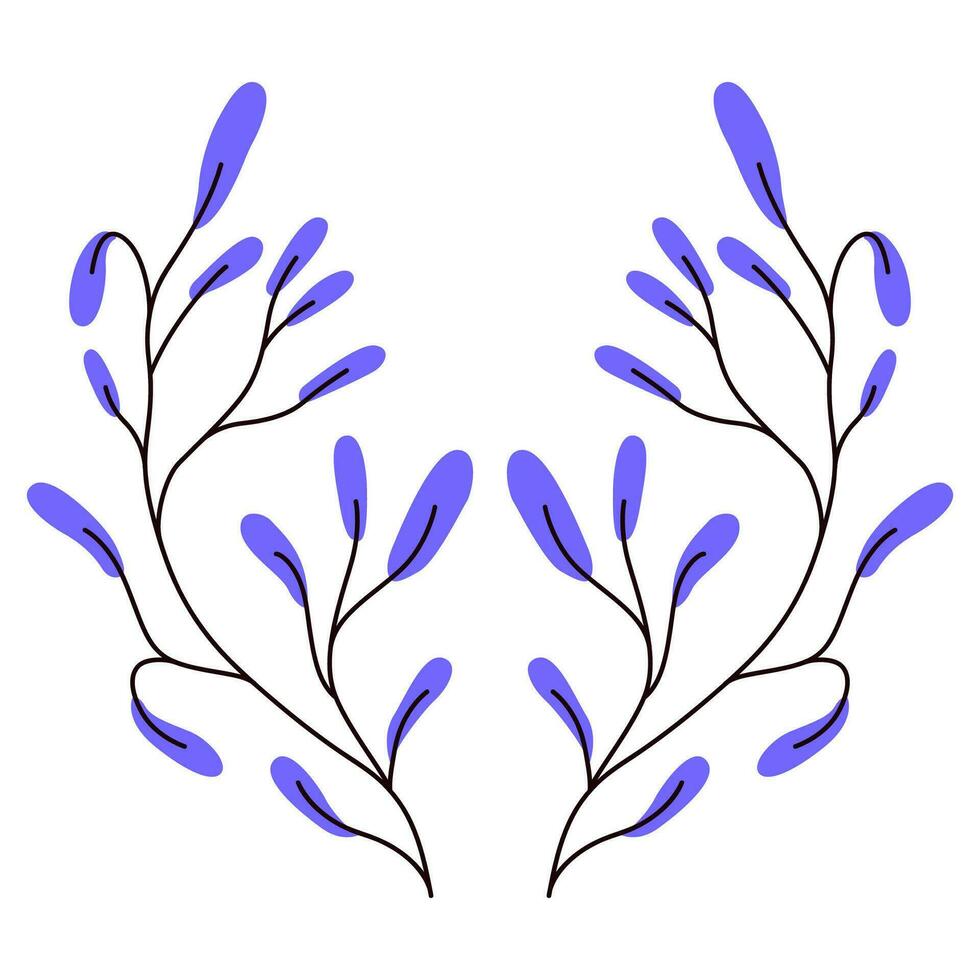 Hand drawn twigs and leaves vectors for decor, websites, graphics and stores.
