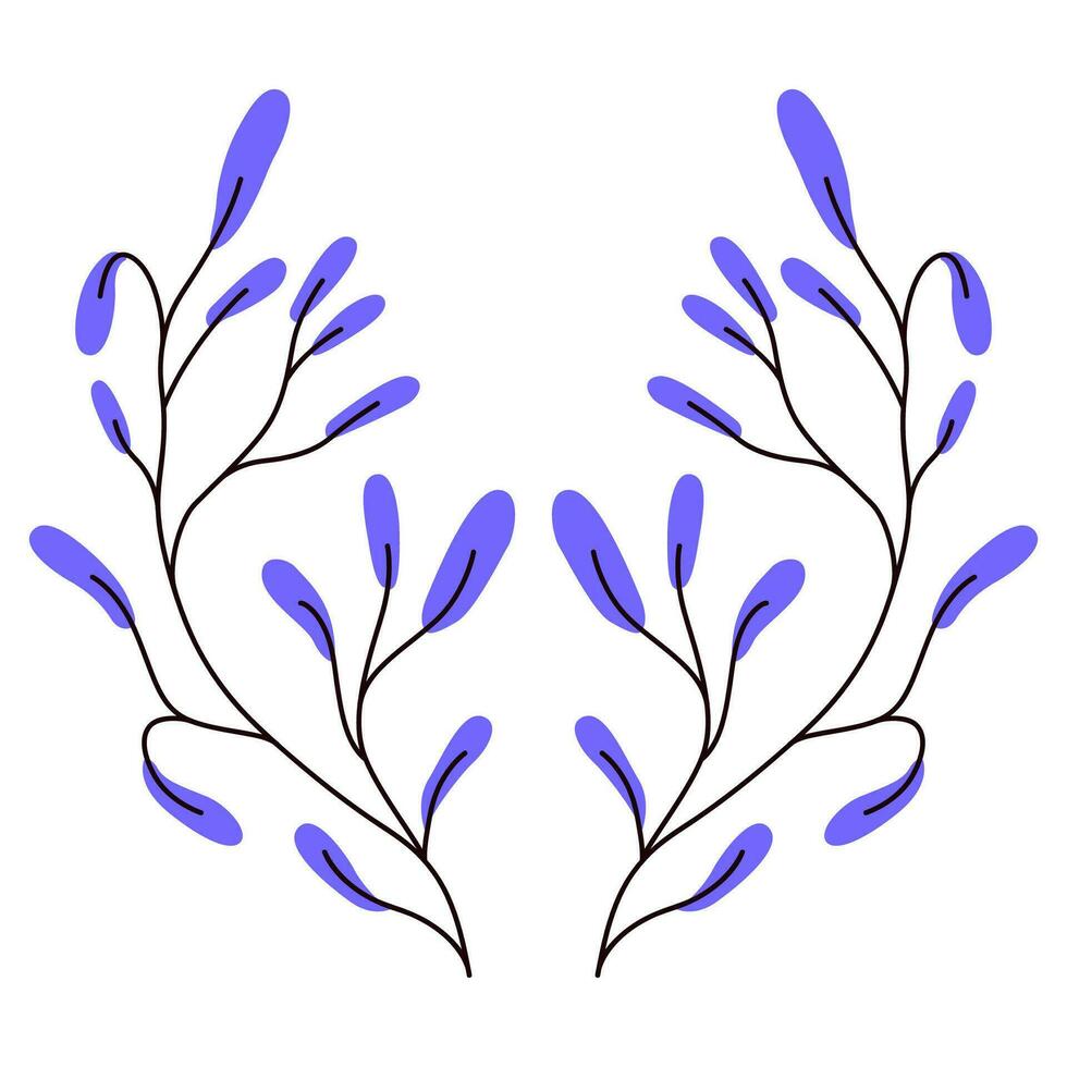Hand drawn twigs and leaves vectors for decor, websites, graphics and stores.