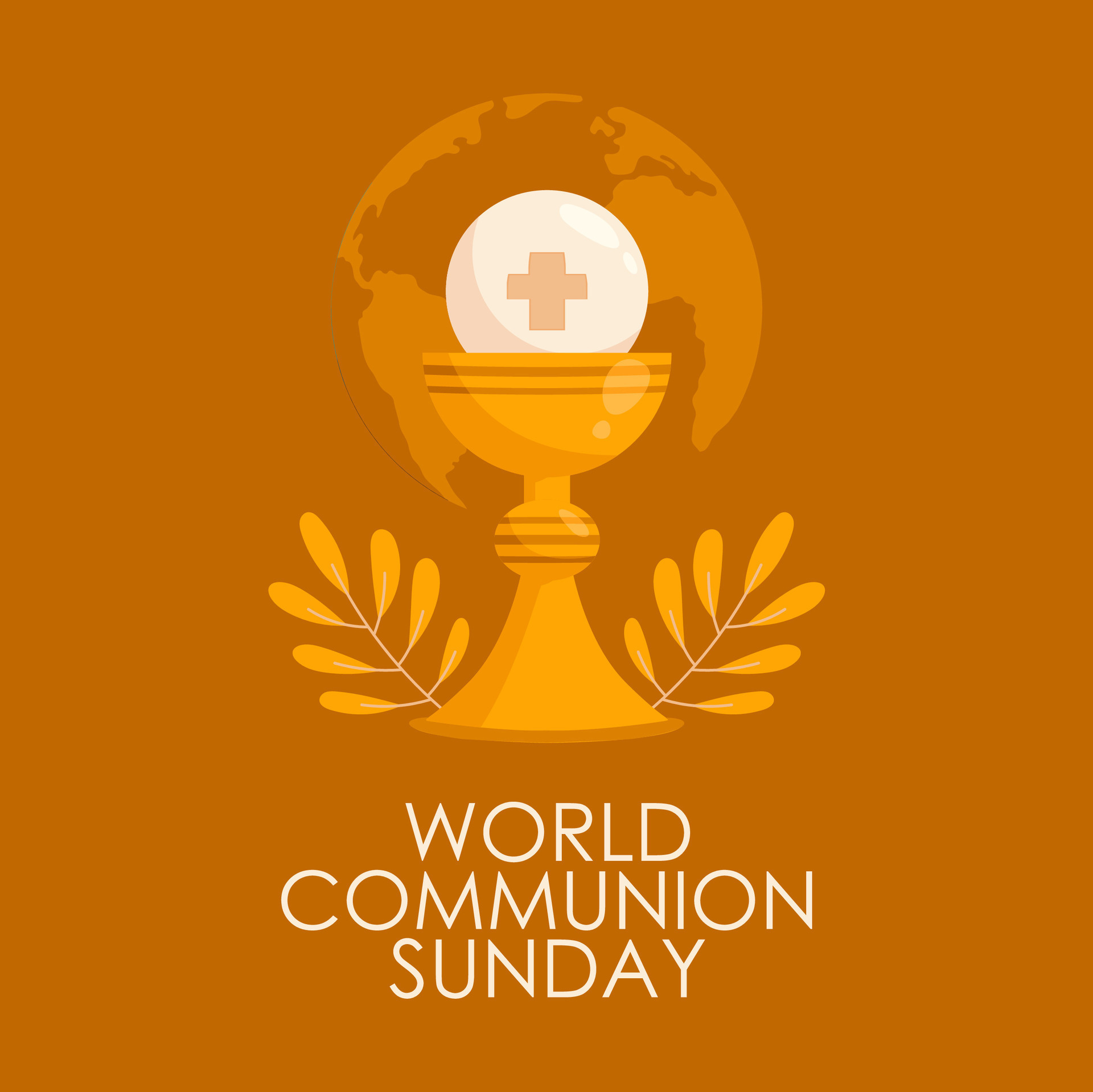 flat design world communion sunday banner template vector 27974861