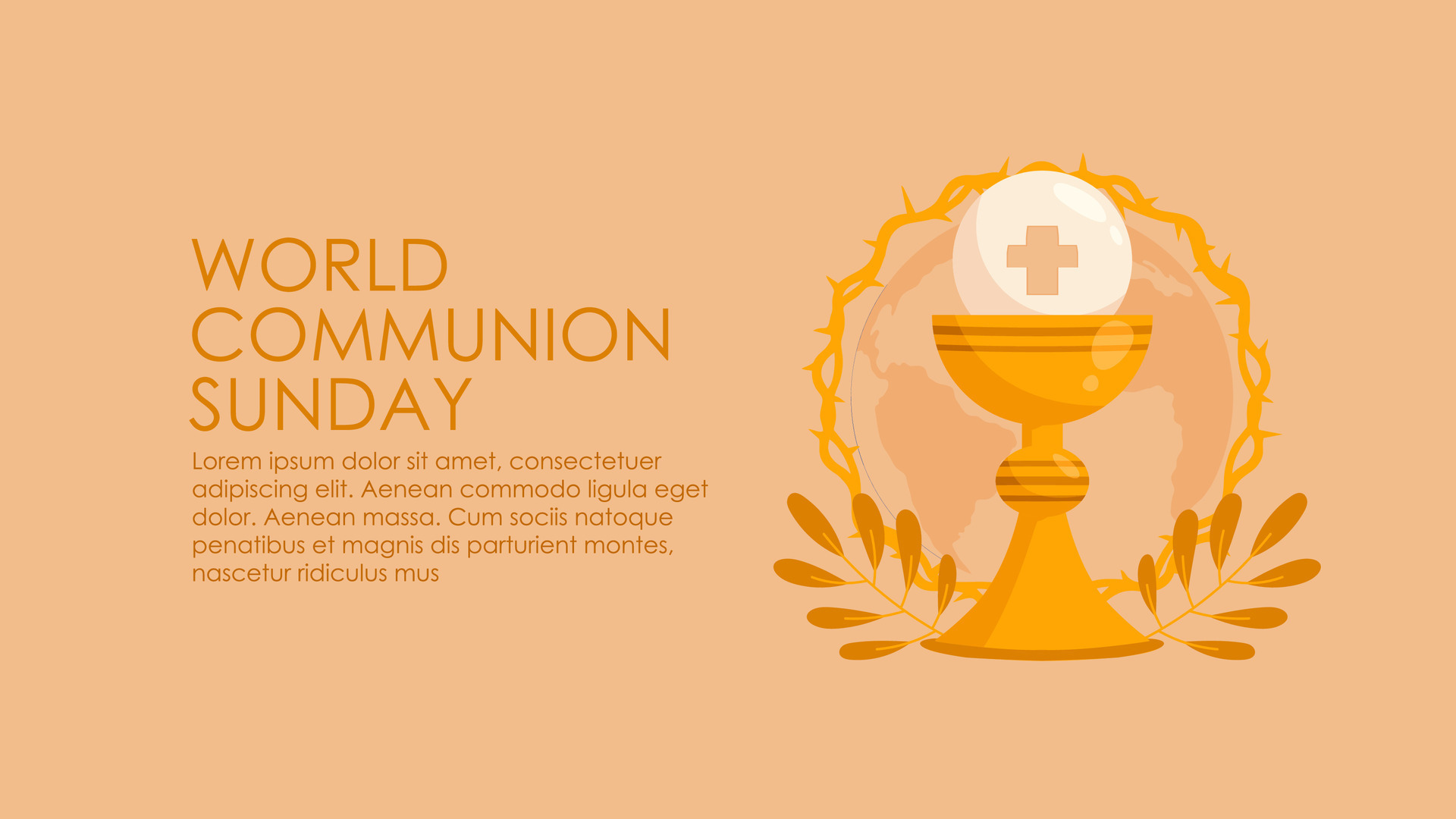 flat design world communion sunday banner template vector 27974863
