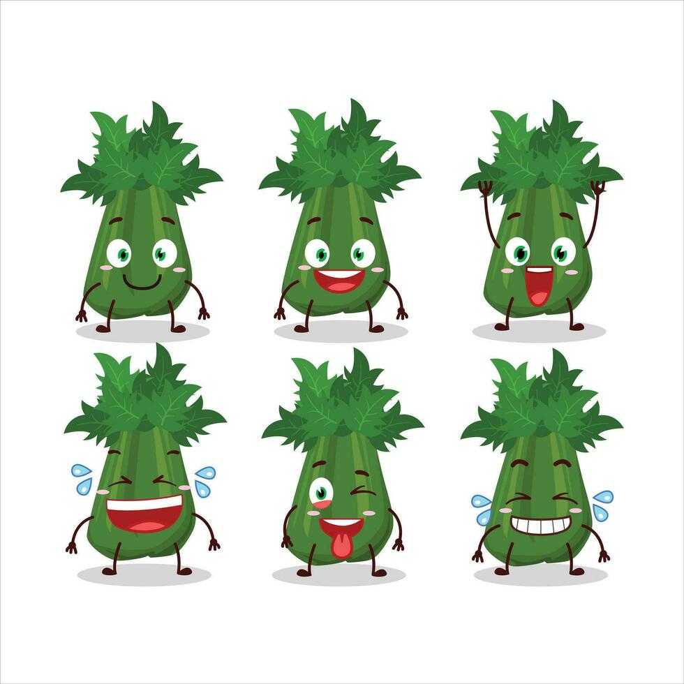 Cartoon character of celery with smile expression vector