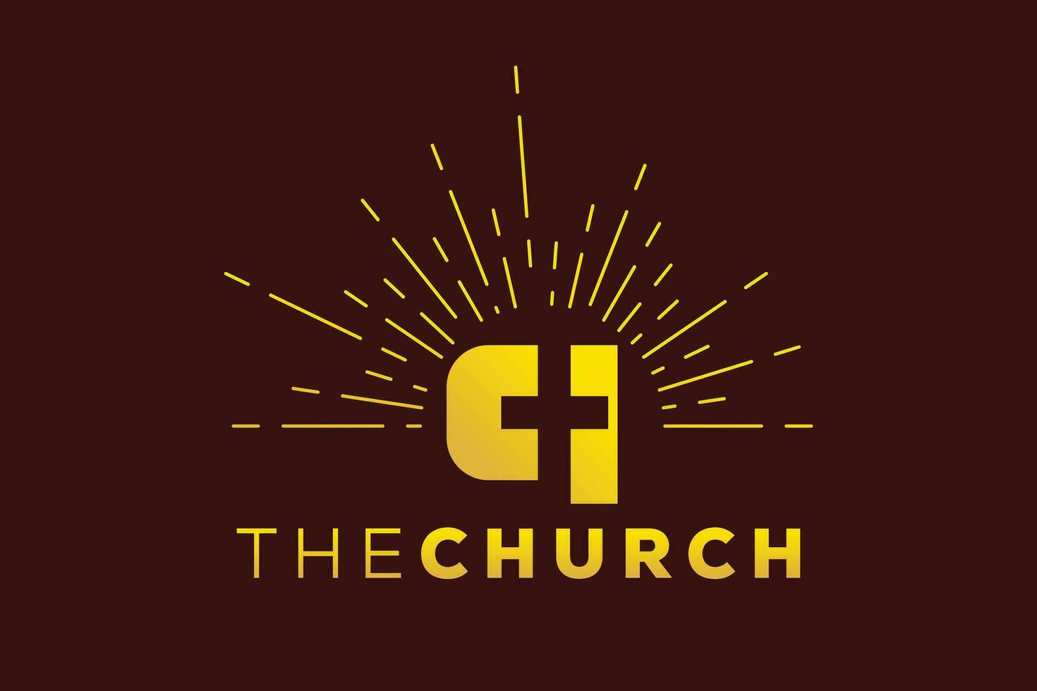 Trendy and Professional letter C church sign Christian and peaceful vector logo design